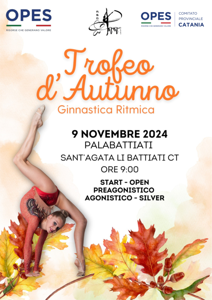 Trofeo d'autunno di ginnastica ritmica a Sat'Agata Li Battiati, in provincia di Catania. Appuntamento il prossimo 9 novembre.