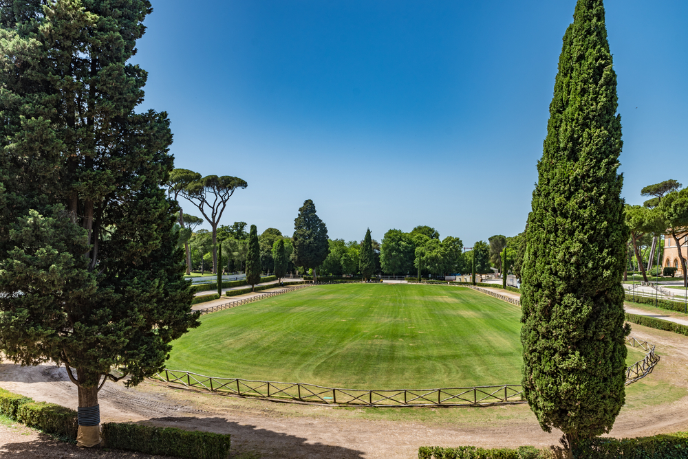 piazza di siena, villa borghese, roma. Qui partirà la pigiama run